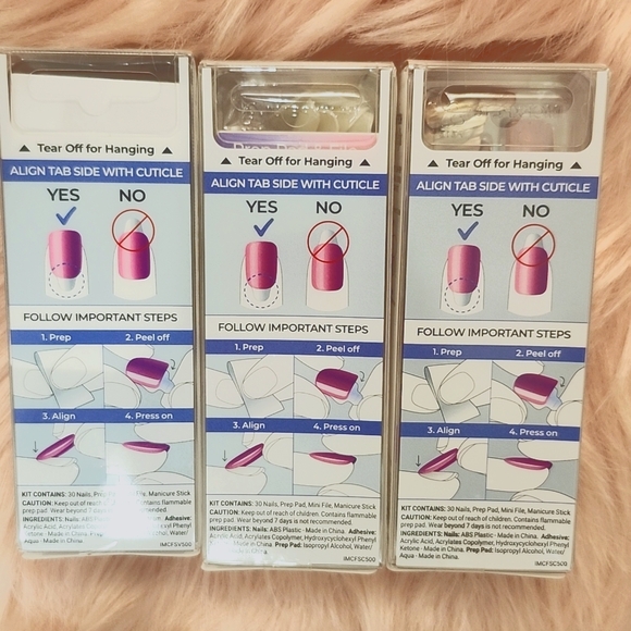Brand New 3CT BUNDLE IMPRESS COLOR FX False Nails-S - Picture 2 of 7